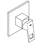 Внешняя часть смесителя для душа GROHE Eurocube, темный графит матовый (24061AL0)