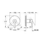 Внешняя часть смесителя для душа GROHE Lineare, темный графит матовый (24063AL1)