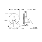 Внешняя часть смесителя для ванны GROHE Lineare, темный графит матовый (24064AL1)