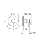 Внешняя часть смесителя для душа GROHE Atrio, суперсталь (24065DC3)
