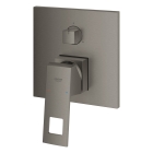 Внешняя часть смесителя для ванны GROHE Eurocube с переключателем на 3 положения, темный графит матовый (24094AL0)