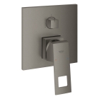 Внешняя часть смесителя для ванны GROHE Eurocube с переключателем на 3 положения, темный графит матовый (24094AL0)