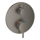Внешняя часть термостата для душа GROHE Atrio на 2 потребителя, темный графит матовый (24135AL3)