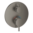 Внешняя часть термостата для ванны GROHE Atrio на 2 потребителя, темный графит матовый (24138AL3)