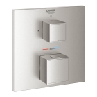 Внешняя часть термостата для душа GROHE Grohtherm Cube на 1 потребителя, суперсталь (24153DC0)