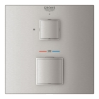 Внешняя часть термостата для душа GROHE Grohtherm Cube на 1 потребителя, суперсталь (24153DC0)