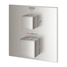 Внешняя часть термостата для ванны GROHE Grohtherm Cube на 2 потребителя, суперсталь (24155DC0)