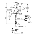 Смеситель для раковины GROHE Allure Brilliant с донным клапаном, L-Size, хром (24344000)