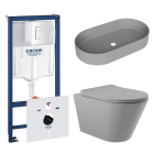 Комплект инсталляции GROHE Rapid SL 38772SH0 с унитазом Aqueduto CONE CON0130 и раковиной Aqueduto ESPIRAL ESP0230 (NW0448)