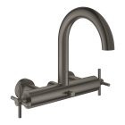 Смеситель для ванны GROHE Atrio двухвентильный, внешнего монтажа, темный графит матовый (25010AL3)