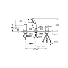 Смеситель для ванны GROHE BauClassic на 3 отверстия, на край ванны, хром (2511800A)