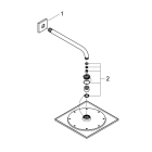 Верхний душ с кронштейном GROHE Rainshower F-series, 254x254 мм, хром (26060000)