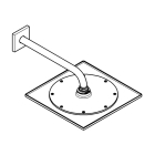 Верхний душ с кронштейном GROHE Rainshower F-series, 254x254 мм, хром (26060000)