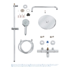 Душевая система с термостатом для ванны, GROHE Euphoria System 260, хром, (26114001)