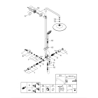 Душевая система с термостатом для ванны, GROHE Euphoria System 260, хром, (26114001)