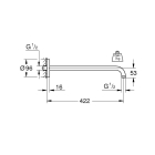 Душевой кронштейн GROHE Rainshower 422, белая луна (26146LS0)