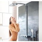 Душевая система с термостатом для настенного монтажа, GROHE Rainshower System SmartControl Duo 360, белая луна, (26250LS0)