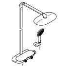 Душевая система с термостатом для настенного монтажа, GROHE Rainshower System SmartControl Mono 360, хром, (26361000)