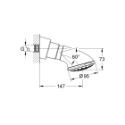 Верхний душ GROHE Relexa Ultra, 5 режимов, диаметр 100 мм, хром (27062000)