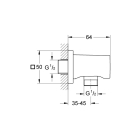 Подключение для душевого шланга GROHE Rainshower, белая луна (27076LS0)