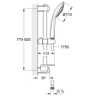 Душевой гарнитур GROHE Euphoria, темный графит матовый (27226AL1)