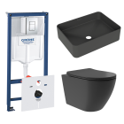 Комплект инсталляции GROHE Rapid SL 38775001 с унитазом Aqueduto OVO Plus OVOT0240 и раковиной Aqueduto ESPIRAL ESP0440 (NW0498)
