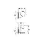 Держатель настенный для ручного душа GROHE Tempesta Classic, хром (27595000)