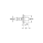 Внешняя часть вентиля GROHE Grohtherm F, хром (27623000)