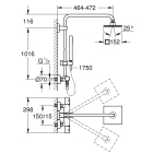Душевая система с термостатом для настенного монтажа, GROHE Euphoria System 150, хром, (27932000)