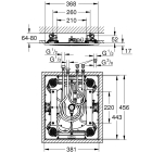 Потолочный душ с 3 режимами, GROHE Rainshower F-Series, хром, (27939001)