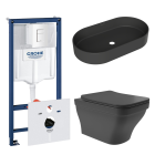 Комплект инсталляции GROHE Rapid SL 38772SH0 с унитазом Aqueduto ESTETA EST0140 и раковиной Aqueduto ESPIRAL ESP0240 (NW0452)