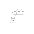 Угловой переходник для подключения душевого шланга 1/2″ x 1/2″ GROHE Sena, хром (28389000)