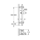 Душевая штанга с полочкой GROHE Movario, велюровый хром (28398RR0)