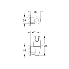 Держатель ручного душа GROHE Movario, велюровый хром (28401RR0)