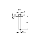 Душевой кронштейн потолочный GROHE Rainshower, хром/белый (28724LS0)