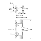 Душевая система GROHE Vitalio Start System 180 Flex с термостатом для ванны (NSB0158)