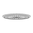 Верхний душ с одним режимом, GROHE Rainshower Cosmopolitan 400, хром, (28778000)