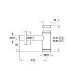 Сифон для раковины GROHE 1 1/4 дюйма из латуни, теплый закат, матовый (28912DL0)