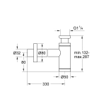 Сифон для раковины GROHE 1 1/4", никель глянец (28912BE0)
