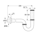 Сифон для раковины и биде GROHE 1 1/4″, хром (28961000)