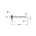 Душевой кронштейн GROHE Rainshower neutral 378 мм, хром (28982000)