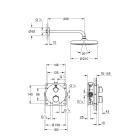 Душевой набор GROHE Grohtherm с Tempesta 210, 1 режим, 9,5 л/мин, хром (34726000)