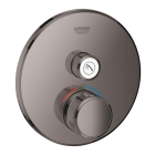Внешняя часть термостата для душа GROHE Grohtherm SmartControl на 1 потребителя, круглая, темный графит глянец (29118A00)