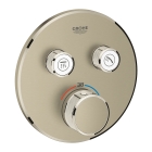 Внешняя часть термостата для ванны и душа GROHE Grohtherm SmartControl на 2 потребителя, круглая, никель матовый (29119EN0)