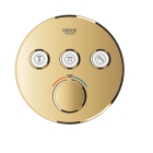 Внешняя часть термостата для ванны и душа GROHE Grohtherm SmartControl на 3 потребителя, круглая, холодный рассвет глянец (29121GL0)