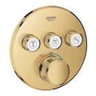 Внешняя часть термостата для ванны и душа GROHE Grohtherm SmartControl на 3 потребителя, круглая, холодный рассвет глянец (29121GL0)