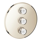 Внешняя часть переключателя потоков GROHE Grohtherm SmartControl на 3 положения, круглая, никель глянец (29122BE0)