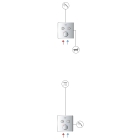 Внешняя часть термостата для ванны и душа GROHE Grohtherm SmartControl на 2 потребителя, круглая, белая луна (29151LS0)