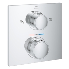Внешняя часть термостата для душа GROHE Allure скрытого монтажа на 2 потребителя, квадратная, хром (29181002)