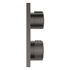 Внешняя часть термостата для душа GROHE Allure скрытого монтажа на 2 потребителя, квадратная, темный графит глянец (29181A02)